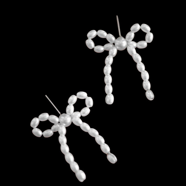 Pearl Ribbon Earrings