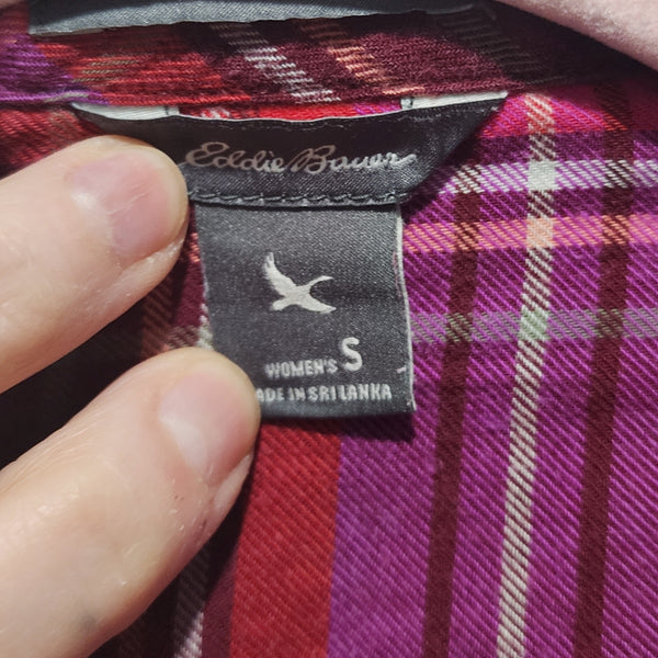 But God Custom Upcycled Plaid Shirt, Women's S