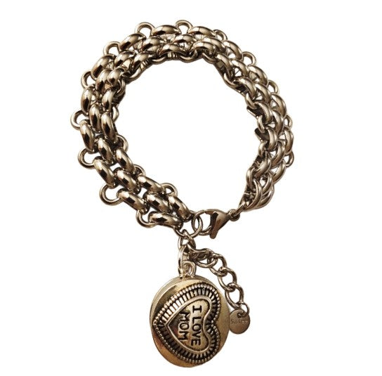 Silver Multi-strand Adjustable Bracelet with Interchangeable 