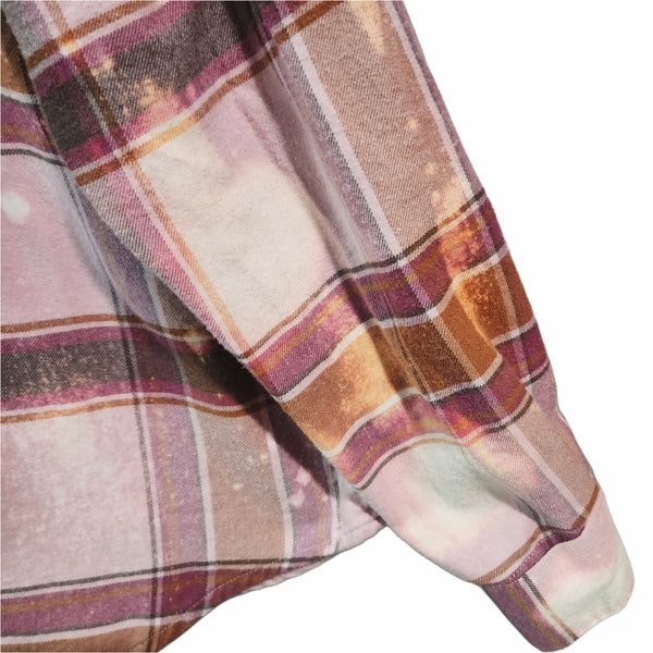 Jesus The Way The Truth Life Custom Upcycled Plaid Shirt, XL