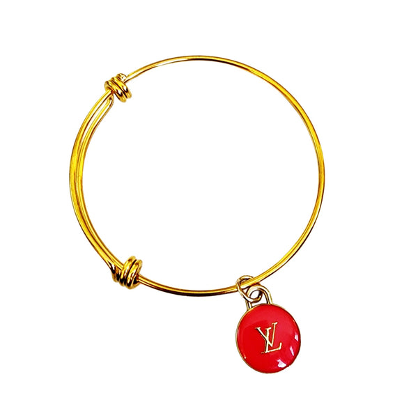 Repurposed LV Charm Bangle Bracelet