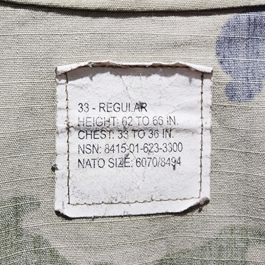 Upcycled Military Camouflage Field Jacket with Snake & Bee Details, M ...