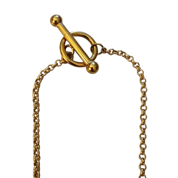 Pink & Clear Crystal Gem Upcycled Charm Necklace