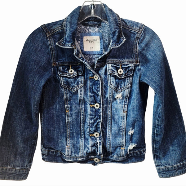 I Am A Child Of God Custom Upcycled Jean Jacket, Kid's 9/10Y