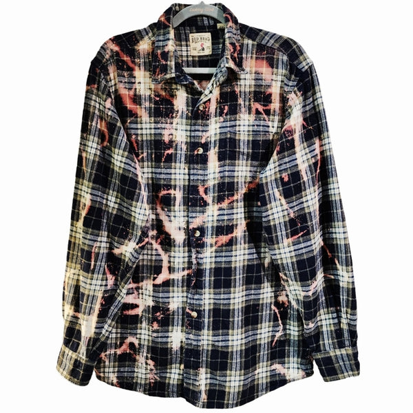 The Lord Is My Shepherd Custom Christian Upcycled Plaid Flannel Shirt, L