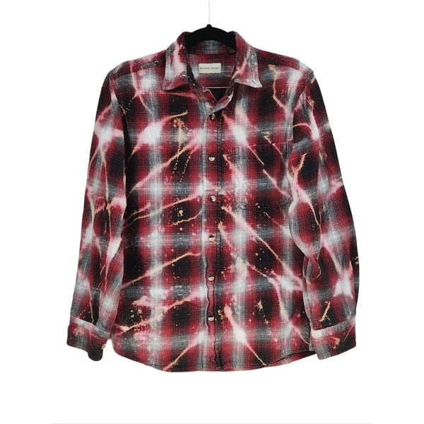 Faith Can Move Mountains Custom Repurposed Christian Theme Plaid Shirt, S