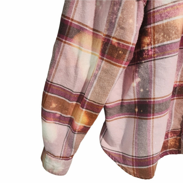 Jesus The Way The Truth Life Custom Upcycled Plaid Shirt, XL