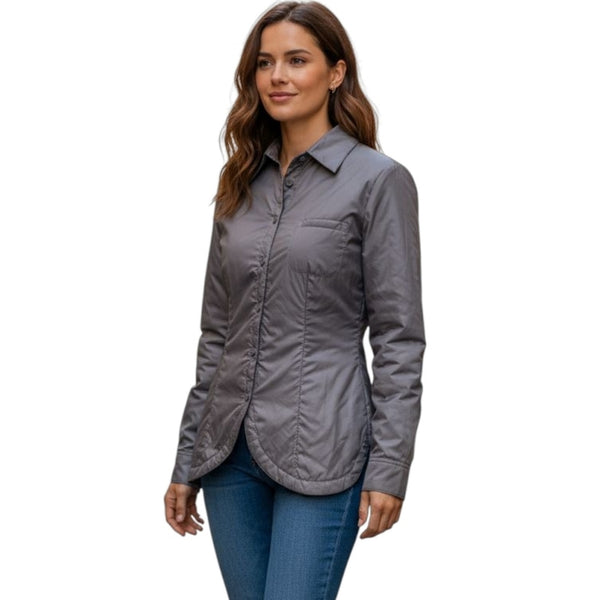 Armani Collezioni $850 Lightweight Gray Puffer Jacket/Blazer, EU 48 / Size 12