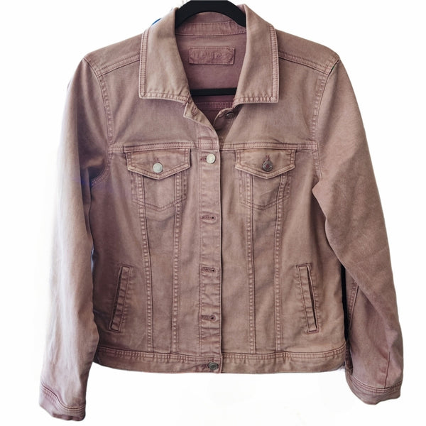 Child Of God Custom Christian Upcycled Light Mauve/Lavender Jean Jacket, Women's L