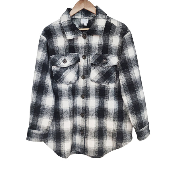 Child of God Repurposed Christian Heavy Duty Plaid Shirt Jacket, L