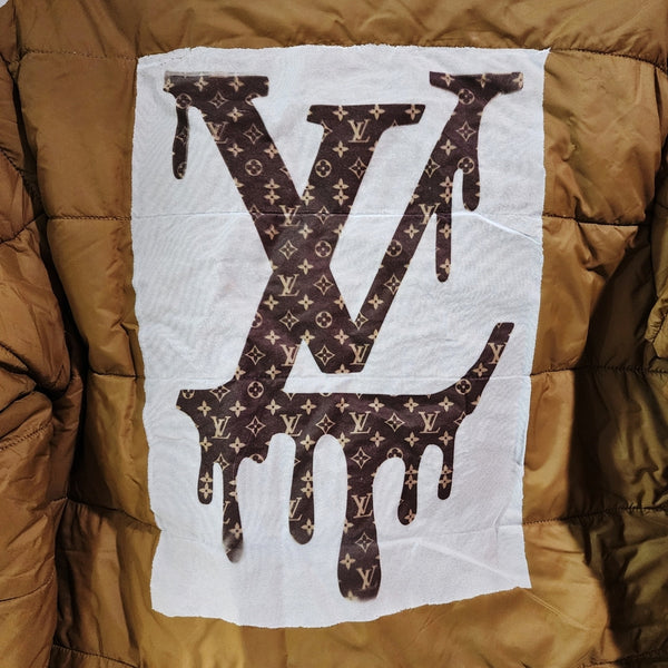 Vintage Dutch Army Reversible Upcycled Quilted Insulated Jacket, L/XL