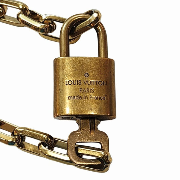 Louis Vuitton Authentic Lock with Key Repurposed into a Toggle Clasp Bracelet