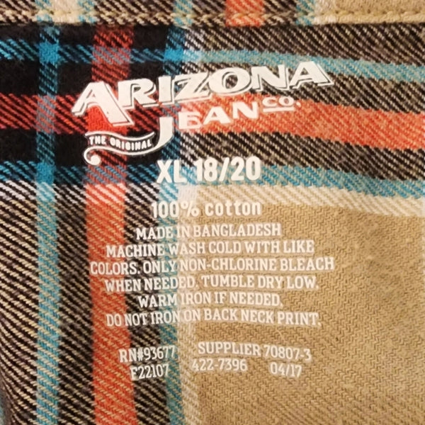 Love Like Jesus Custom Christian Upcycled Plaid Flannel Long Sleeve Shirt, Size M