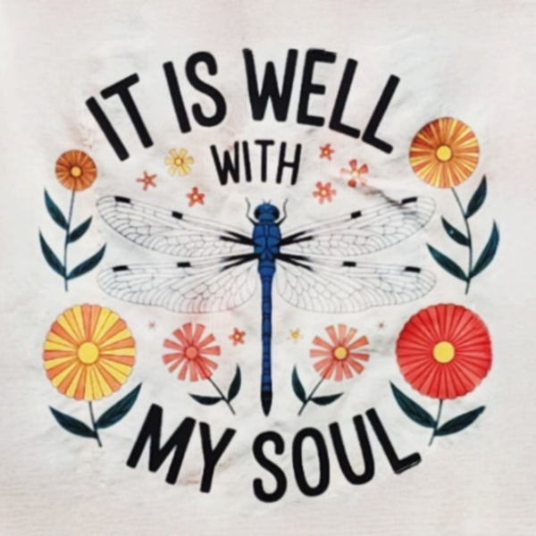 It Is Well With My Soul Custom Christian Upcycled Western Plaid Shirt, Women's S