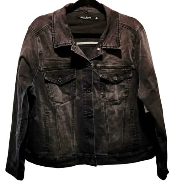 Free Spirit Custom Upcycled Black Denim Jacket