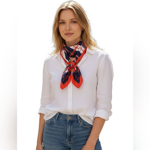 Vintage St Michael Red, White, & Blue Geometric - 27