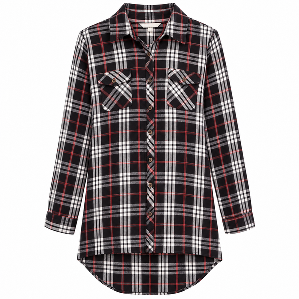 The Righteous Are As Bold As A Lion  Repurposed Christian Theme Plaid Shirt, XL