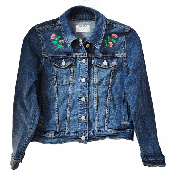 I Am a Child of God Custom Christian Upcycled Denim Jacket, Kids S (7/8)