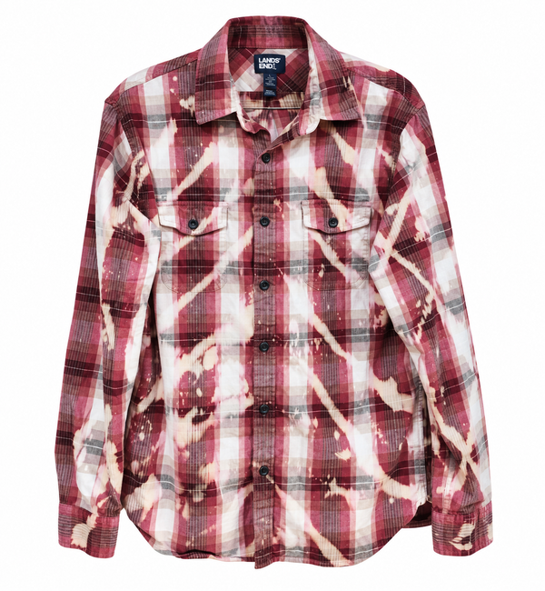 Be Still And Know That I Am God Repurposed Christian Theme Plaid Shirt, M