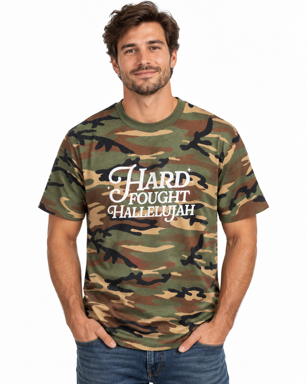 Hard Fought Hallelujah Camo Tee, Men's / Unisex