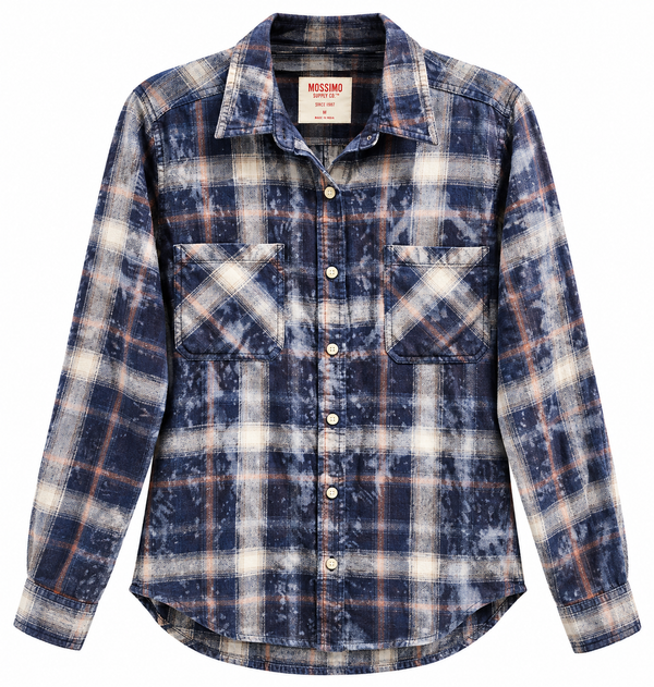 Love Like Jesus Custom Upcycled Christian Plaid Flannel Shirt, M