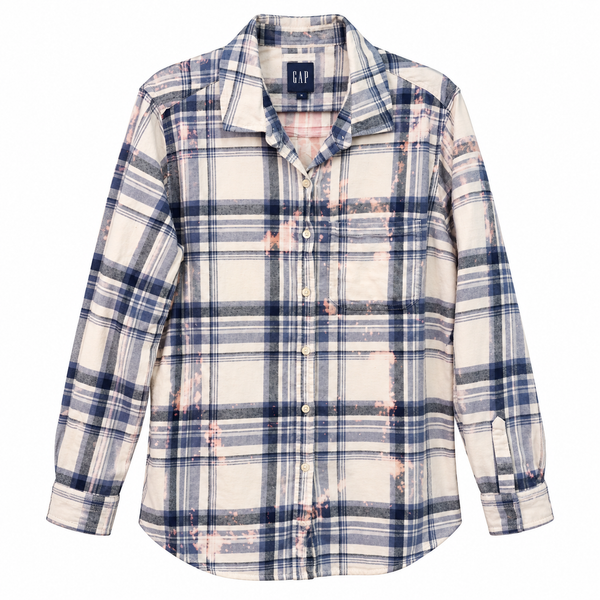 Follow The Word, Not The Heard Custom Christian Upcycled Plaid Shirt, XL