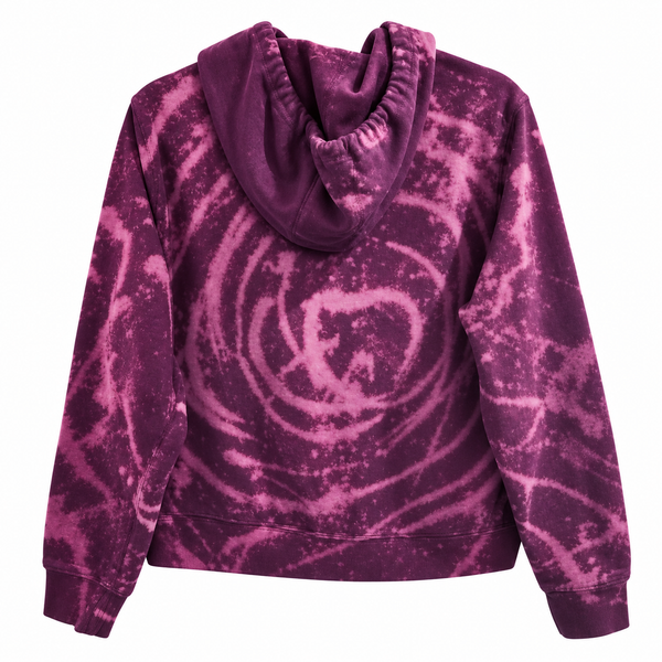Faith Can Move Mountains Custom Tie Dye Christian Upcycled Hoodie, XL