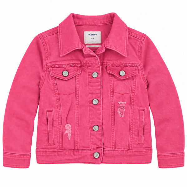 The Lord is my Shepherd Custom  Christian Motif Upcycled Jean Jacket, Kids M (8)