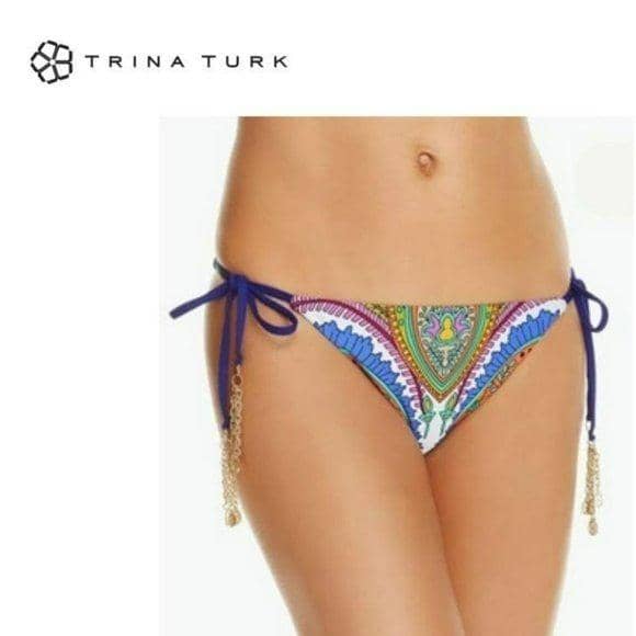 TRINA TURK Paisley String Bikini Bottom Swimwear Trina Turk 