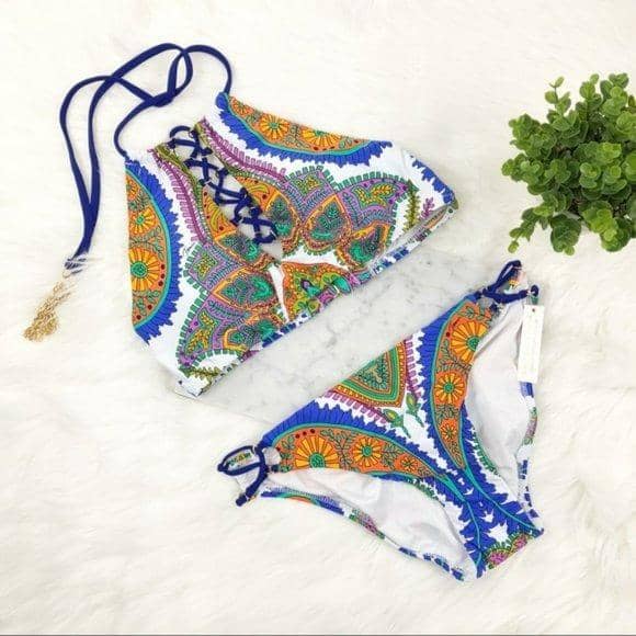 TRINA TURK Paisley String Bikini Bottom Swimwear Trina Turk 